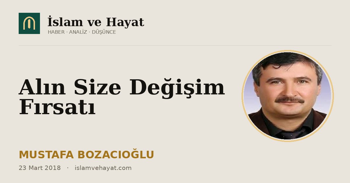 Alın Size Değişim Fırsatı