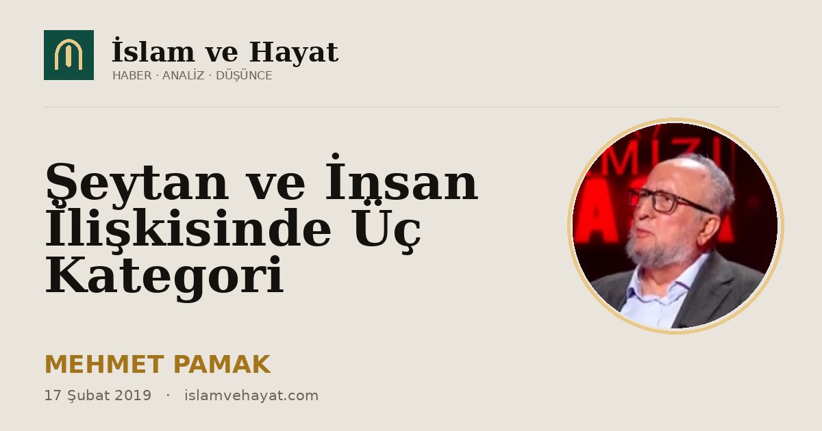 Şeytan ve İnsan İlişkisinde Üç Kategori