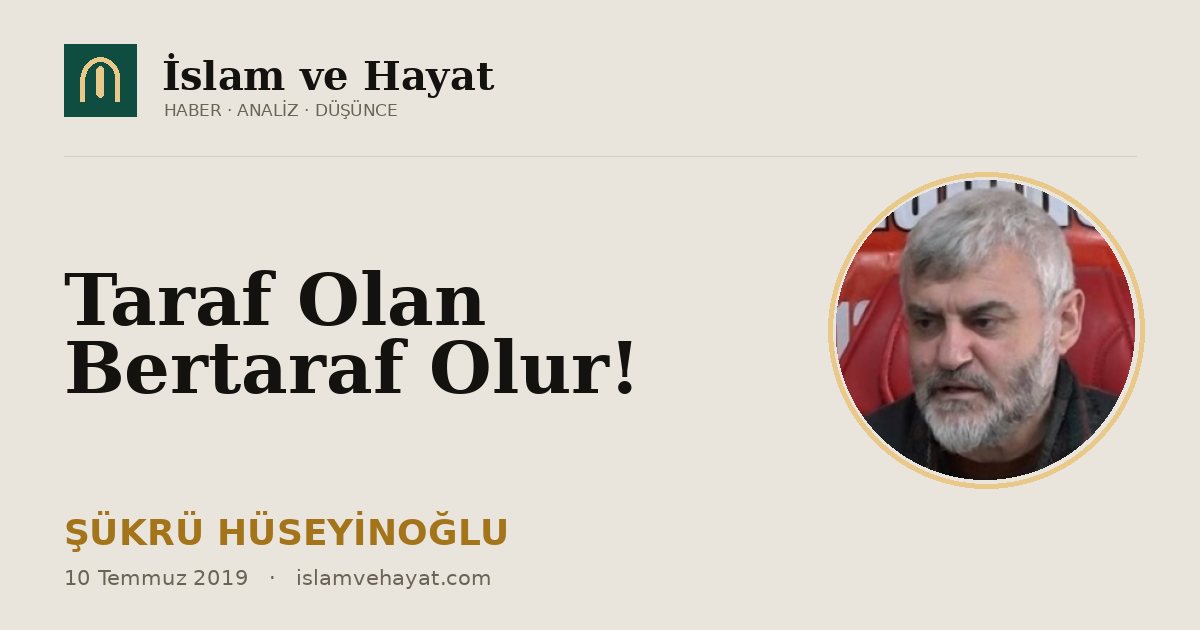 Taraf Olan Bertaraf Olur!