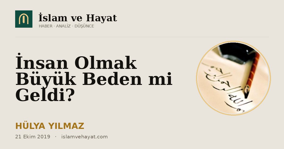İnsan Olmak Büyük Beden mi Geldi?