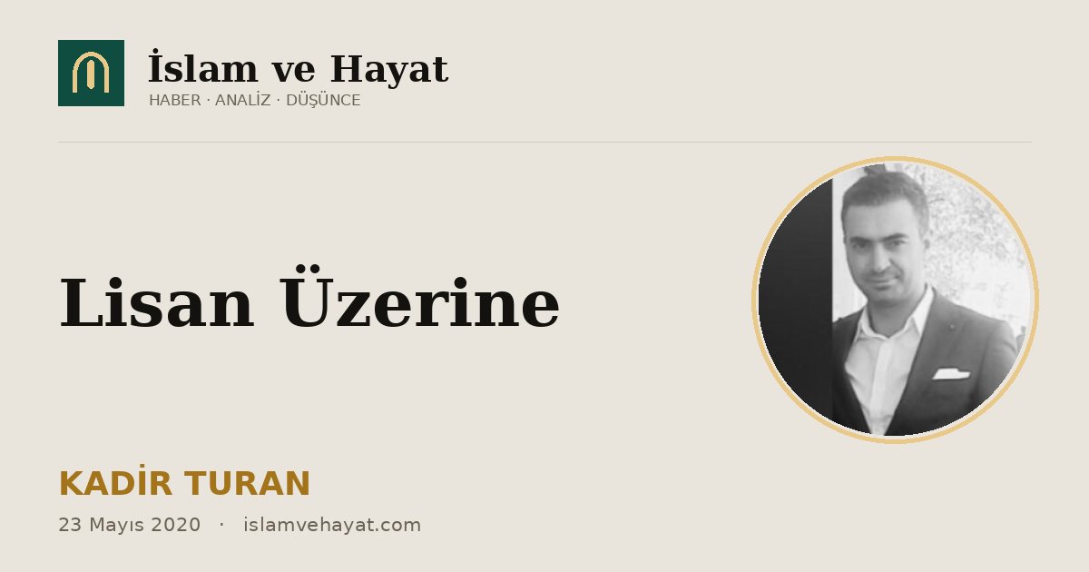 Lisan Üzerine