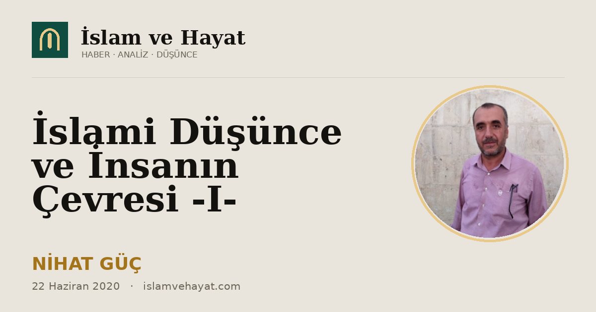 İslami Düşünce ve İnsanın Çevresi -I-