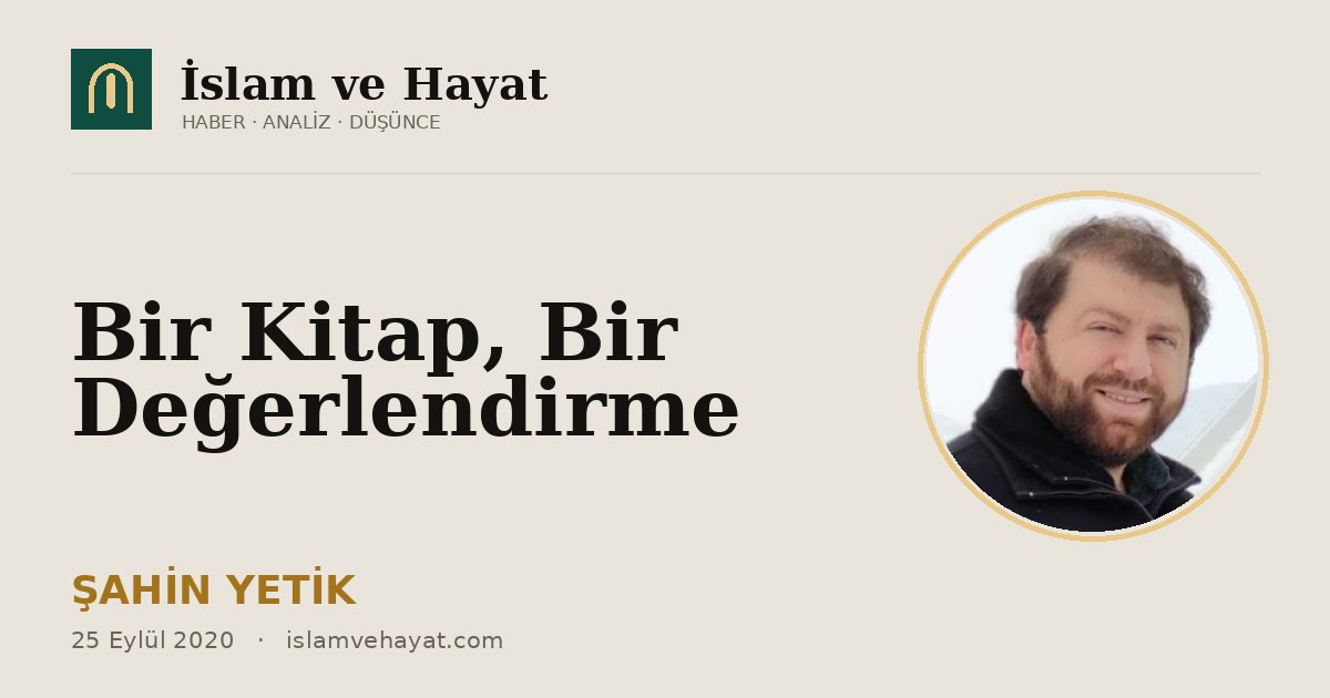 Bir Kitap, Bir Değerlendirme