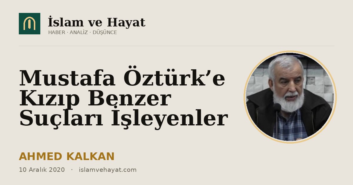 Mustafa Öztürk’e Kızıp Benzer Suçları İşleyenler