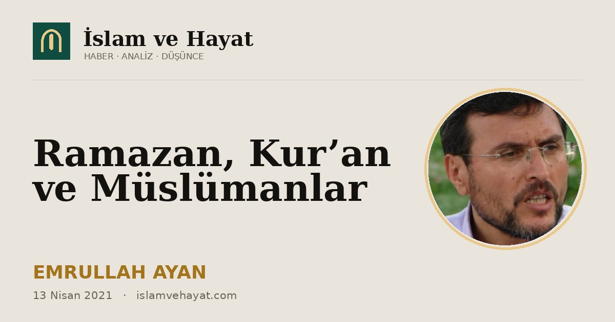 Ramazan, Kur’an ve Müslümanlar