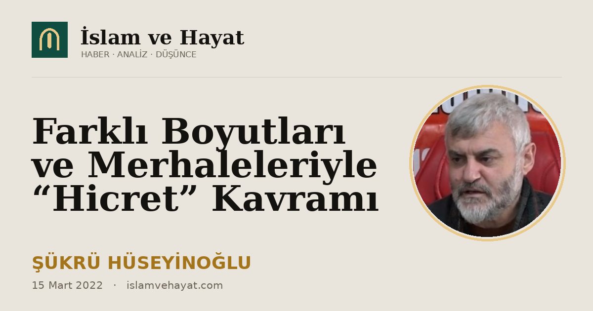 Farklı Boyutları ve Merhaleleriyle “Hicret” Kavramı
