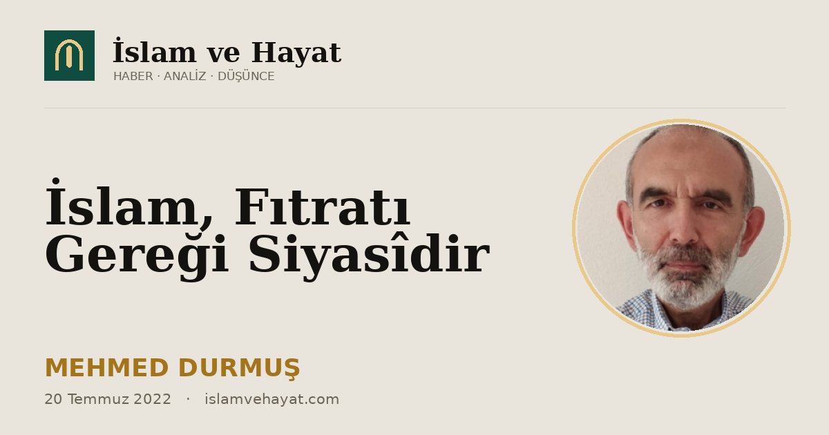 İslam, Fıtratı Gereği Siyasîdir