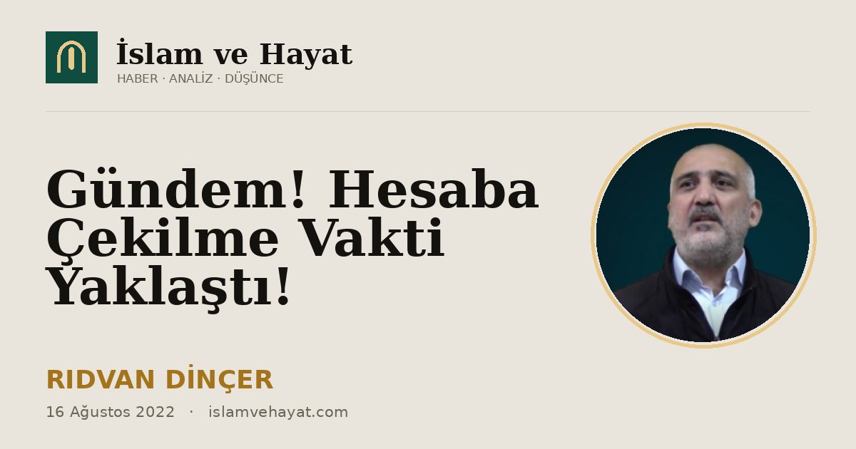 Gündem! Hesaba Çekilme Vakti Yaklaştı!