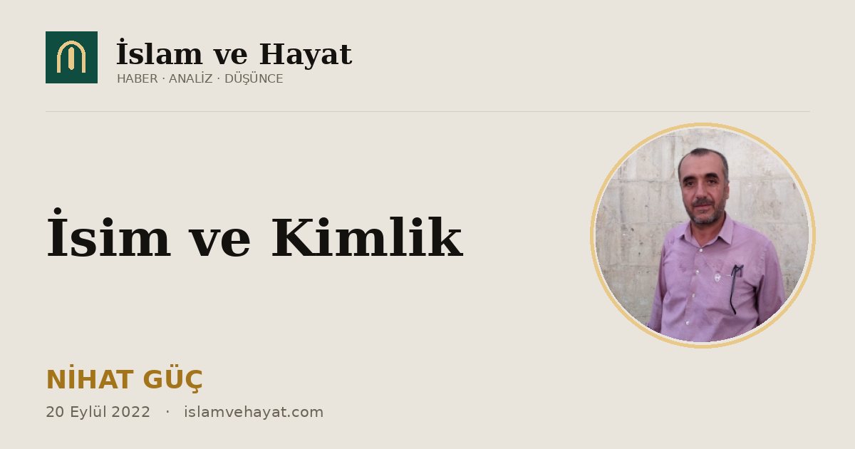 İsim ve Kimlik