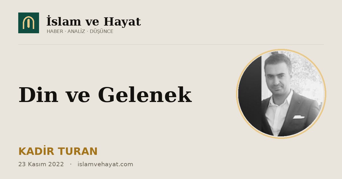 Din ve Gelenek