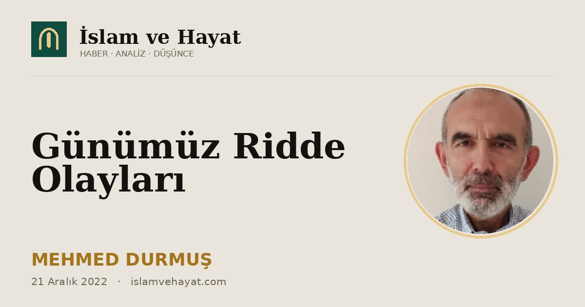 Günümüz Ridde Olayları