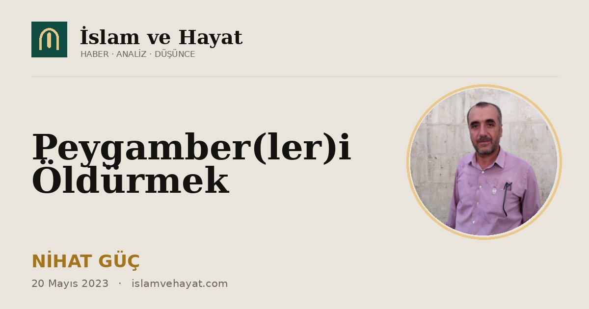 Peygamber(ler)i Öldürmek