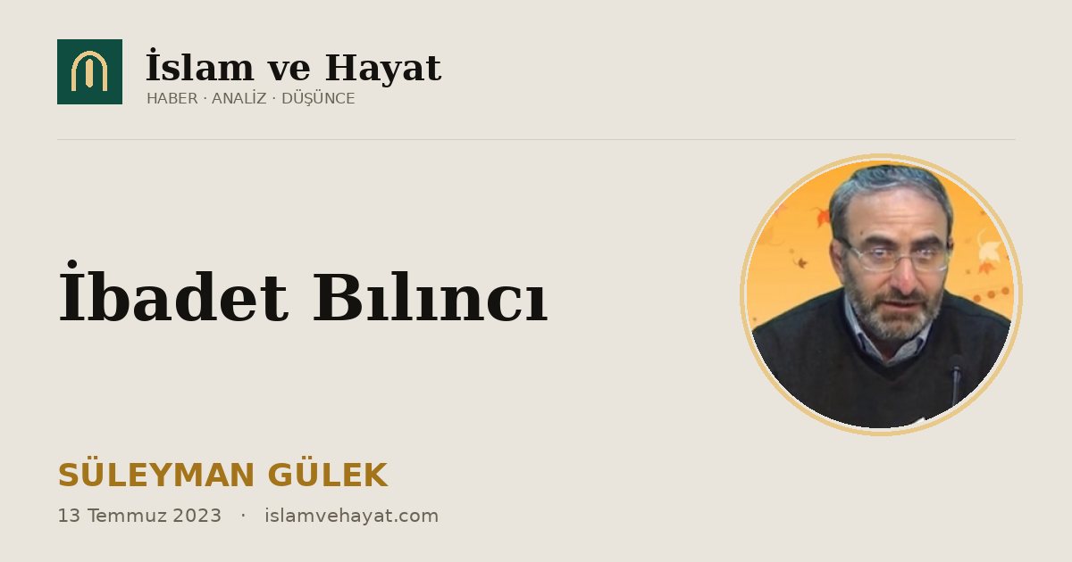 İbadet Bılıncı