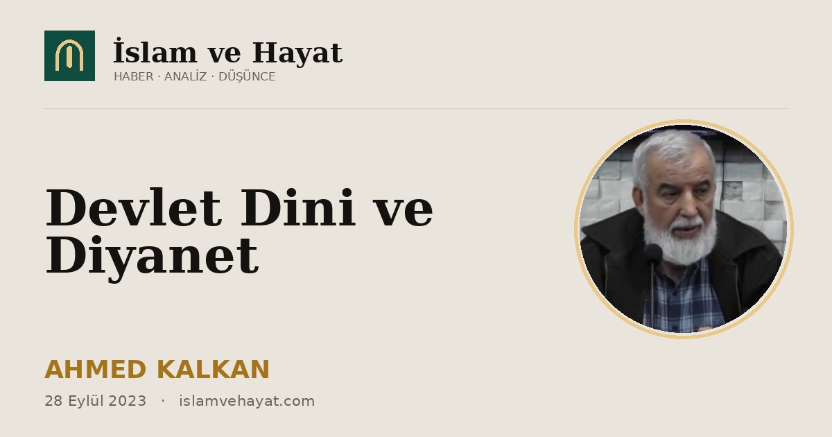 Devlet Dini ve Diyanet