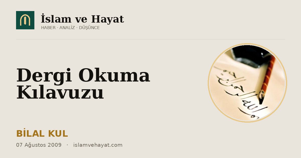 Dergi Okuma Kılavuzu