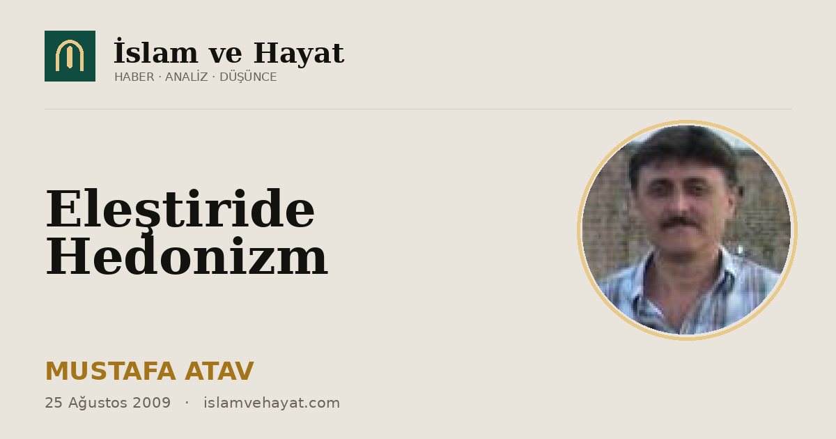 Eleştiride Hedonizm
