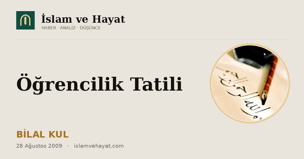 Öğrencilik Tatili