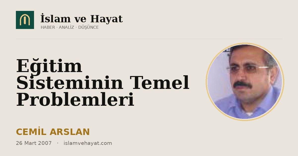 Eğitim Sisteminin Temel Problemleri