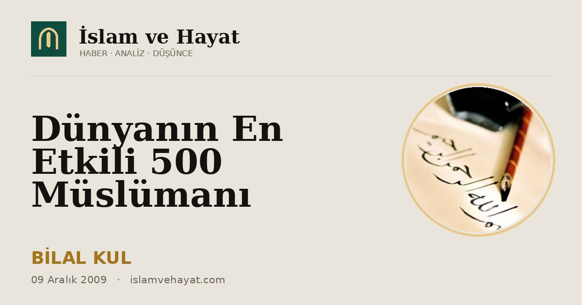 Dünyanın En Etkili 500 Müslümanı