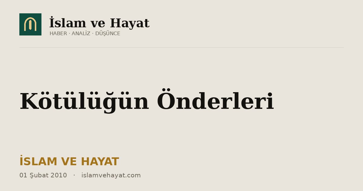 Kötülüğün Önderleri
