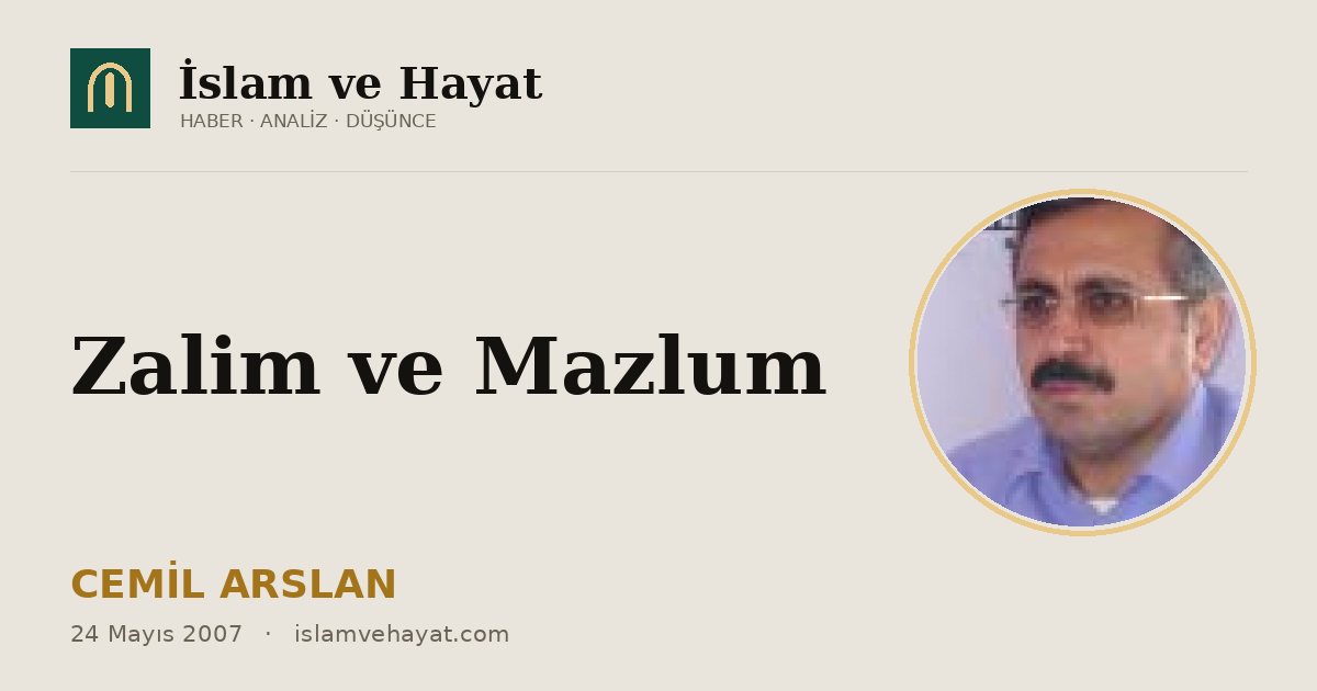 Zalim ve Mazlum