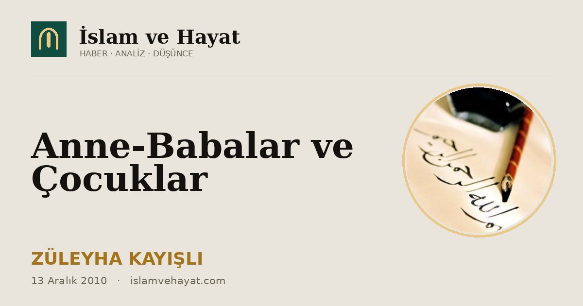 Anne-Babalar ve Çocuklar