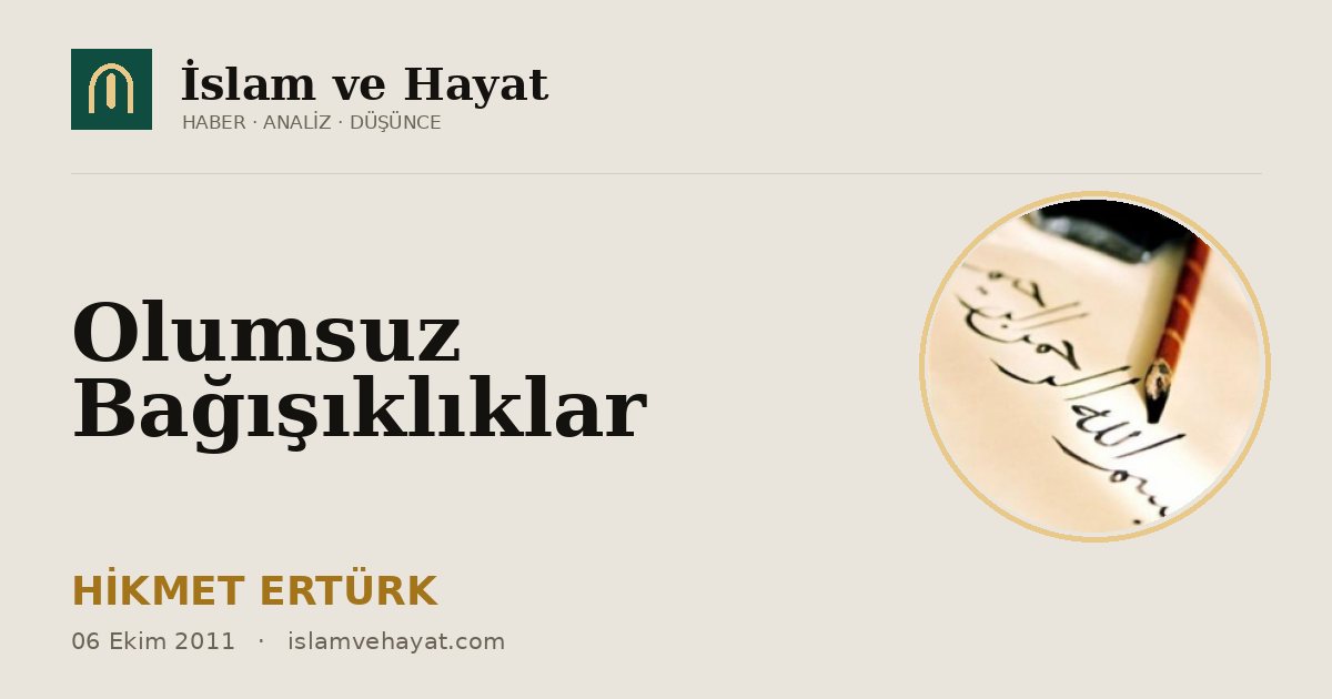Olumsuz Bağışıklıklar