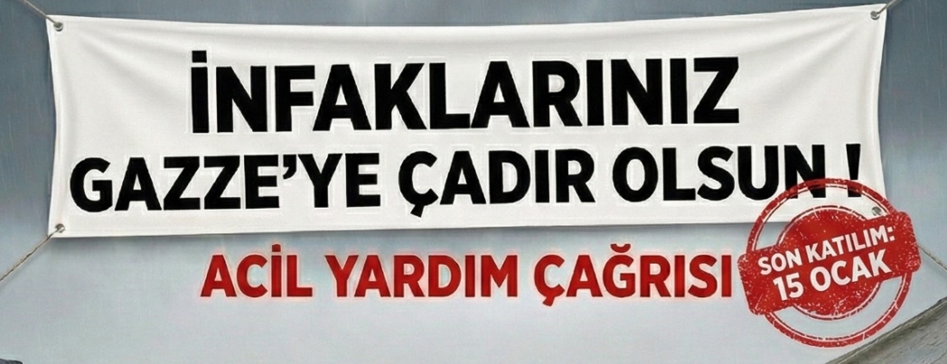 İktibas Dergisi’nden Gazze için çadır kampanyası