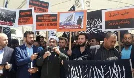 Halep’teki katliamlar İstanbul’da protesto edildi