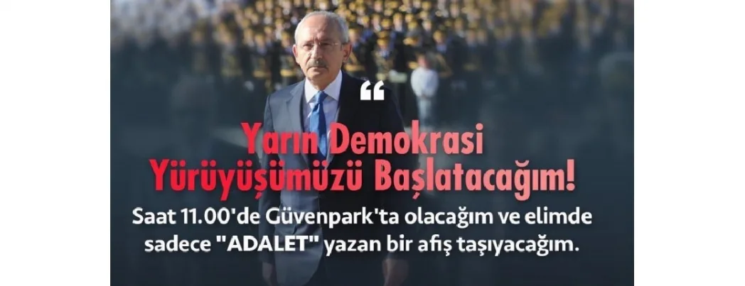CHP’den darbeci yürüyüş afişi