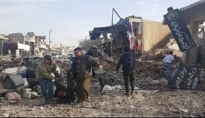 Esed rejimi ve Rusya, Haleb-Etarib’de Pazar yerini bombaladı, en az 43 maktul