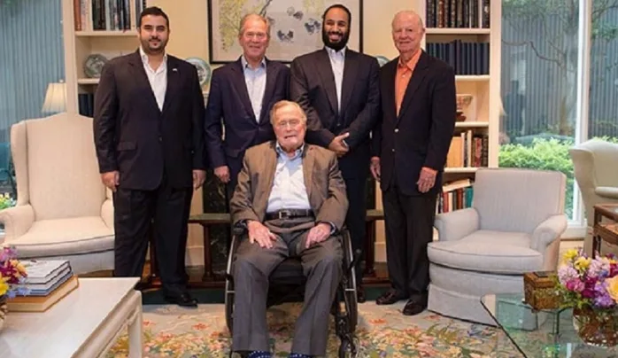 Suud veliaht prensi, Irak ve Afganistan işgalcisi katil Bush’lara koştu