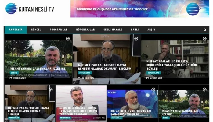 Kur’an Nesli Tv’nin sitesi yayında (VİDEO)