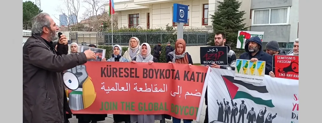 Siyonazi çetesine akaryakıt temin eden Azerbaycan’a konsolosluk önünde protesto (HABER-VİDEO)