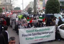 İstanbul’da Gazze’ye destek eylemi