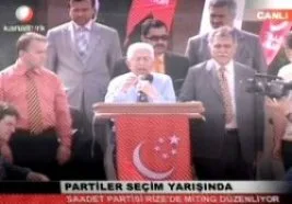 <STRONG><FONT face=Georgia>Bu ne yaman çelişki: Kanaltürk, Saadet Partisi mitingini canlı yayınladı</FONT></STRONG>